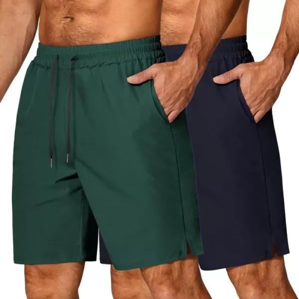 COOFANDY Men's Athletic Running Shorts Quick Dry Fitted Gym Workout Short Pants Sports Training Shorts with Pockets
