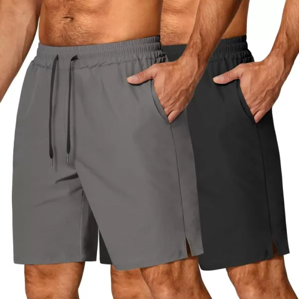 COOFANDY Men's Athletic Running Shorts Quick Dry Fitted Gym Workout Short Pants Sports Training Shorts with Pockets