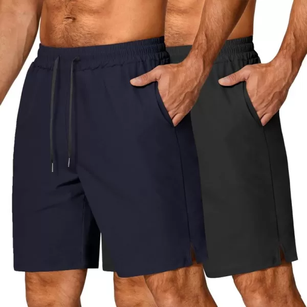 COOFANDY Men's Athletic Running Shorts Quick Dry Fitted Gym Workout Short Pants Sports Training Shorts with Pockets