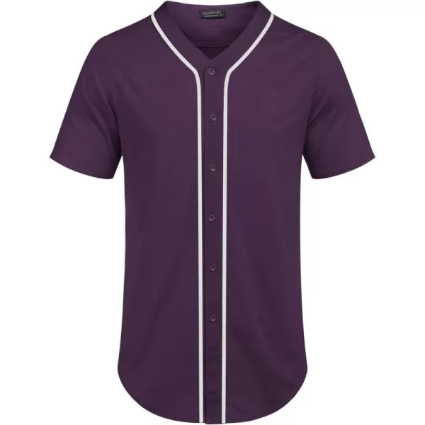 COOFANDY Men's Baseball Button Down Jersey Short Sleeve Hipster Hip Hop T Shirts
