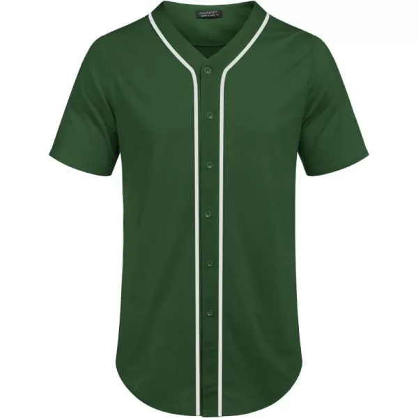 COOFANDY Men's Baseball Button Down Jersey Short Sleeve Hipster Hip Hop T Shirts