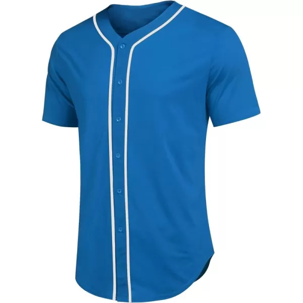 COOFANDY Men's Baseball Button Down Jersey Short Sleeve Hipster Hip Hop T Shirts