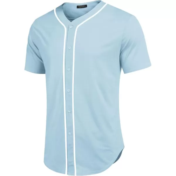 COOFANDY Men's Baseball Button Down Jersey Short Sleeve Hipster Hip Hop T Shirts