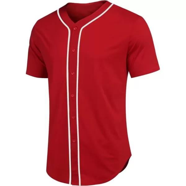 COOFANDY Men's Baseball Button Down Jersey Short Sleeve Hipster Hip Hop T Shirts