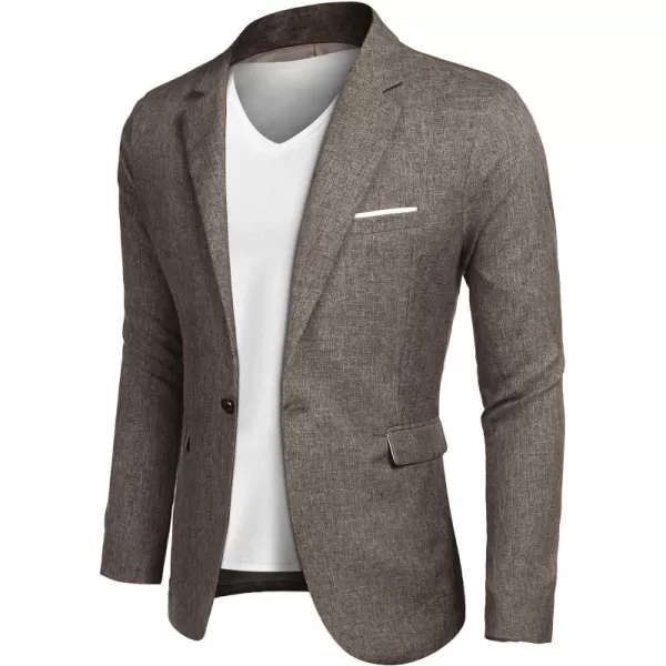 COOFANDY Men's Blazer Casual Sport Coats Slim Fit One Button Suit Jacket Lightweight Sports Jacket