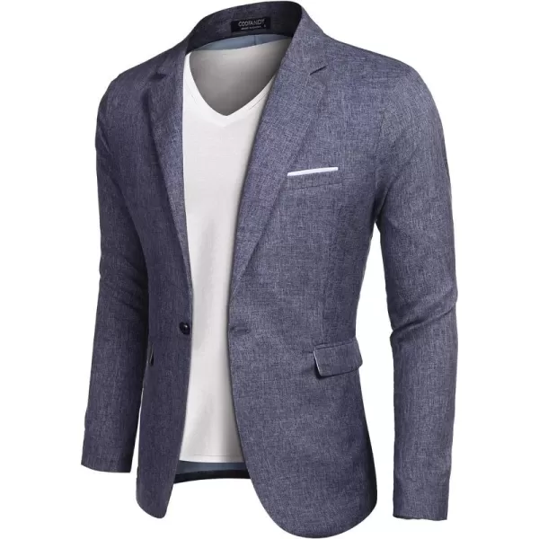 COOFANDY Men's Blazer Casual Sport Coats Slim Fit One Button Suit Jacket Lightweight Sports Jacket