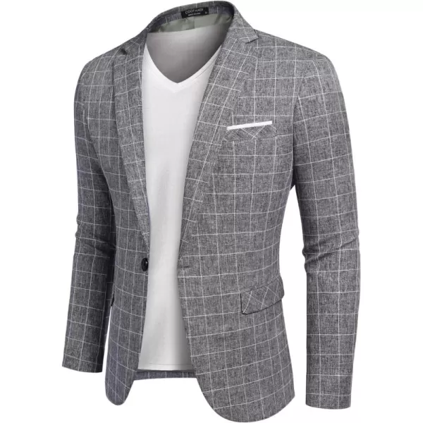 COOFANDY Men's Blazer Casual Sport Coats Slim Fit One Button Suit Jacket Lightweight Sports Jacket