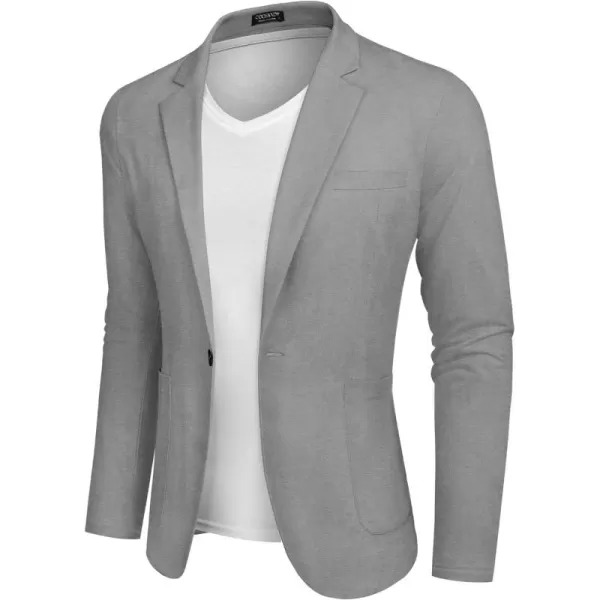 COOFANDY Men's Casual Linen Blazer Lightweight Regular Fit Sport Coat One Button Suit Jacket
