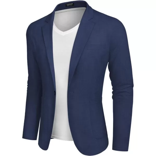 COOFANDY Men's Casual Linen Blazer Lightweight Regular Fit Sport Coat One Button Suit Jacket