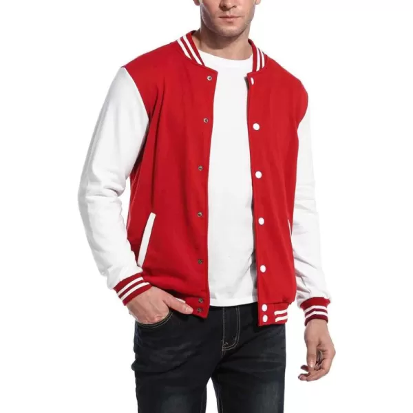 COOFANDY Men's Fashion Varsity Jacket Causal Slim Fit Cotton Letterman Baseball Bomber Jackets