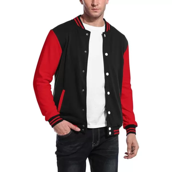 COOFANDY Men's Fashion Varsity Jacket Causal Slim Fit Cotton Letterman Baseball Bomber Jackets