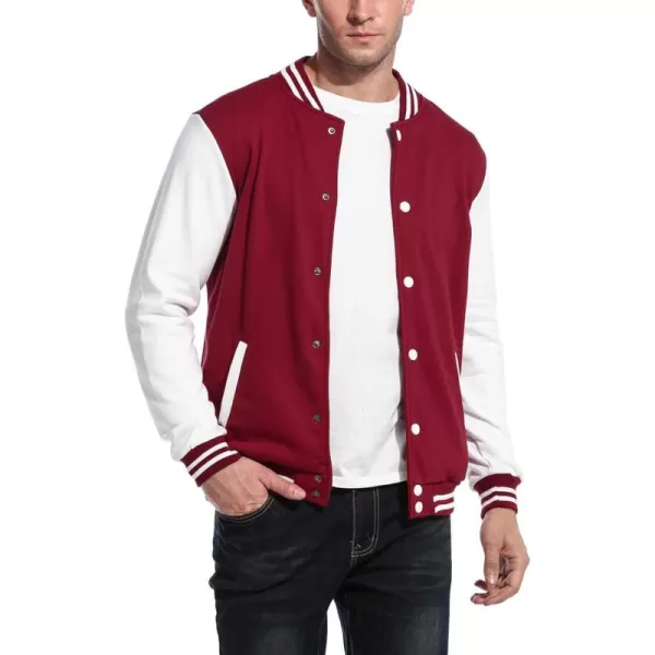 COOFANDY Men's Fashion Varsity Jacket Causal Slim Fit Cotton Letterman Baseball Bomber Jackets