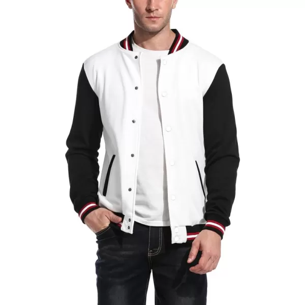COOFANDY Men's Fashion Varsity Jacket Causal Slim Fit Cotton Letterman Baseball Bomber Jackets