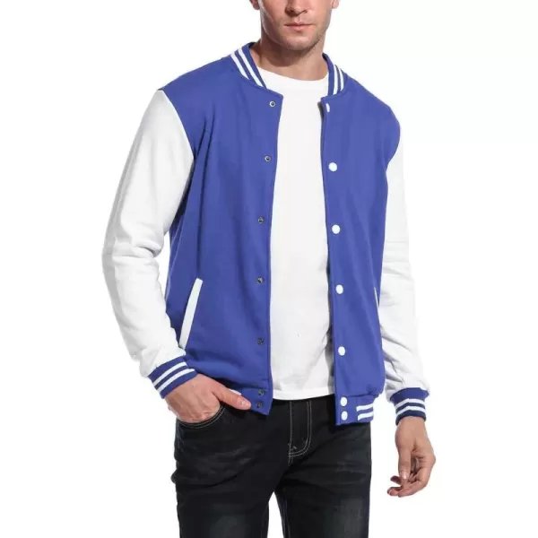 COOFANDY Men's Fashion Varsity Jacket Causal Slim Fit Cotton Letterman Baseball Bomber Jackets