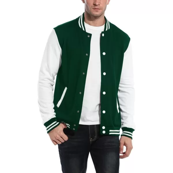COOFANDY Men's Fashion Varsity Jacket Causal Slim Fit Cotton Letterman Baseball Bomber Jackets