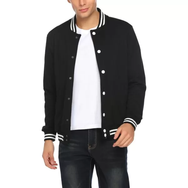 COOFANDY Men's Fashion Varsity Jacket Causal Slim Fit Cotton Letterman Baseball Bomber Jackets