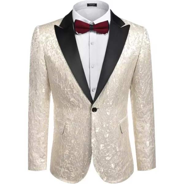 COOFANDY Mens Floral Blazer Suit Jacket Dinner Party Prom Wedding Stylish Tuxedo