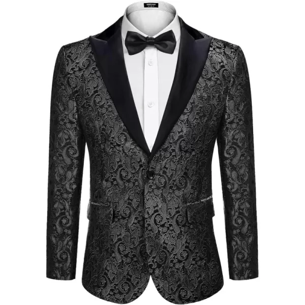 COOFANDY Mens Floral Blazer Suit Jacket Dinner Party Prom Wedding Stylish Tuxedo