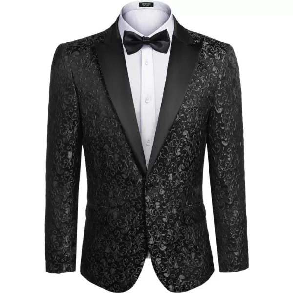 COOFANDY Mens Floral Blazer Suit Jacket Dinner Party Prom Wedding Stylish Tuxedo