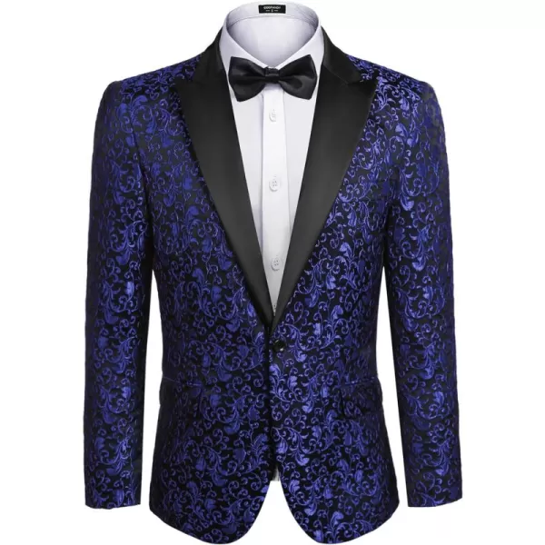 COOFANDY Mens Floral Blazer Suit Jacket Dinner Party Prom Wedding Stylish Tuxedo