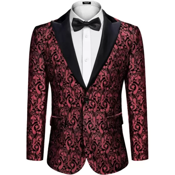 COOFANDY Mens Floral Blazer Suit Jacket Dinner Party Prom Wedding Stylish Tuxedo