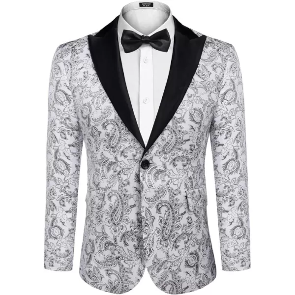 COOFANDY Mens Floral Blazer Suit Jacket Dinner Party Prom Wedding Stylish Tuxedo