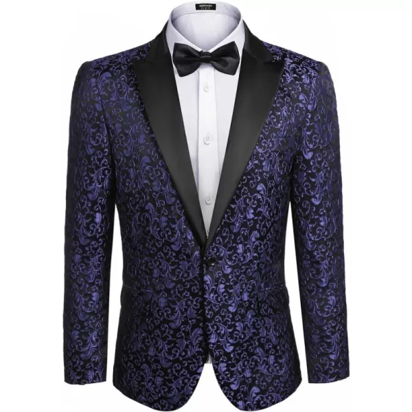 COOFANDY Mens Floral Blazer Suit Jacket Dinner Party Prom Wedding Stylish Tuxedo