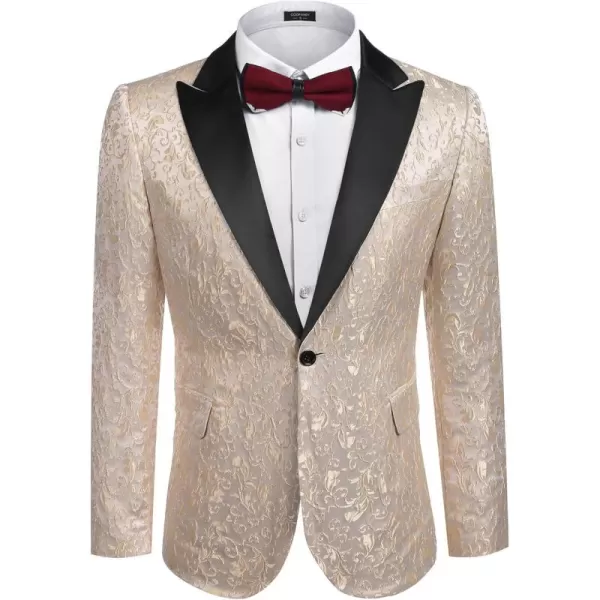 COOFANDY Mens Floral Blazer Suit Jacket Dinner Party Prom Wedding Stylish Tuxedo