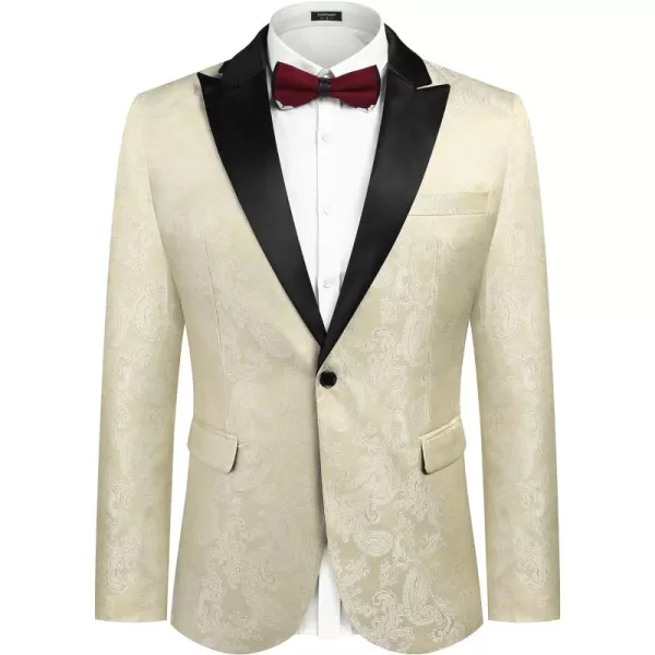 COOFANDY Men's Floral Paisley Formal Tuxedo Suit Jacket Dress Dinner Party Prom Weeding Blazer