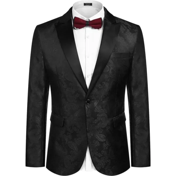 COOFANDY Men's Floral Paisley Formal Tuxedo Suit Jacket Dress Dinner Party Prom Weeding Blazer