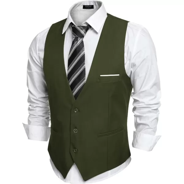 COOFANDY Men's Formal Suit Vest Slim Fit Casual Business Dress Waistcoat Vest