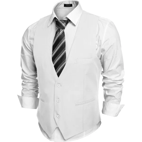 COOFANDY Men's Formal Suit Vest Slim Fit Casual Business Dress Waistcoat Vest
