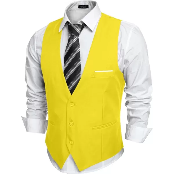 COOFANDY Men's Formal Suit Vest Slim Fit Casual Business Dress Waistcoat Vest