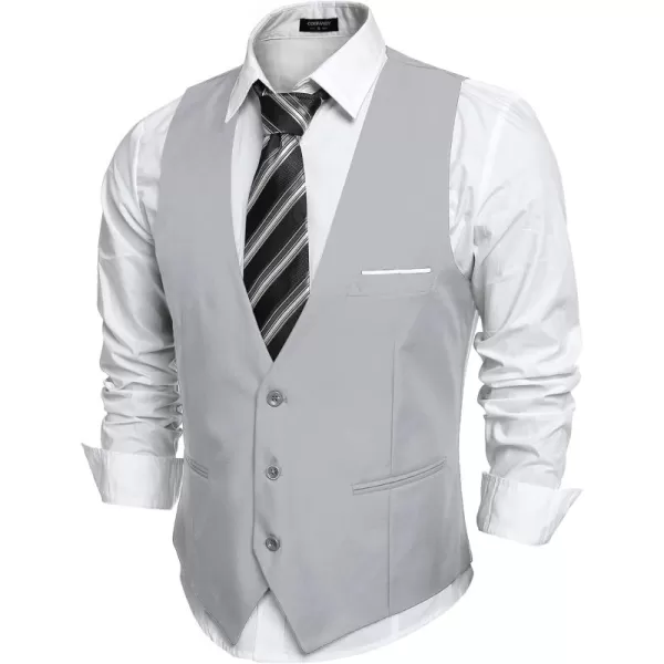 COOFANDY Men's Formal Suit Vest Slim Fit Casual Business Dress Waistcoat Vest
