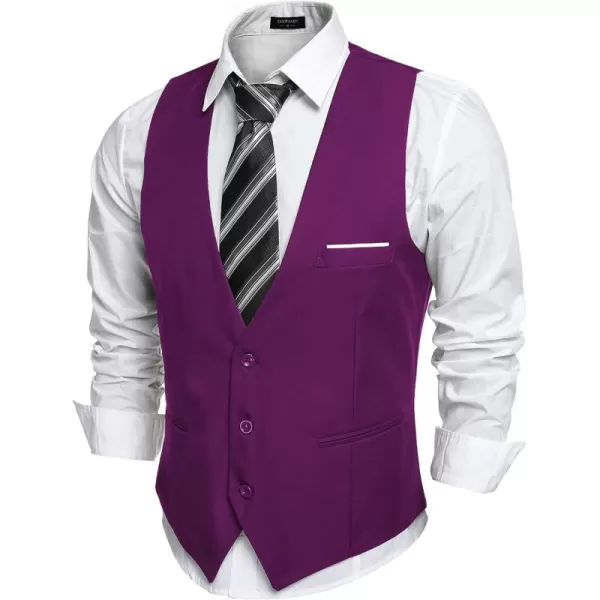 COOFANDY Men's Formal Suit Vest Slim Fit Casual Business Dress Waistcoat Vest