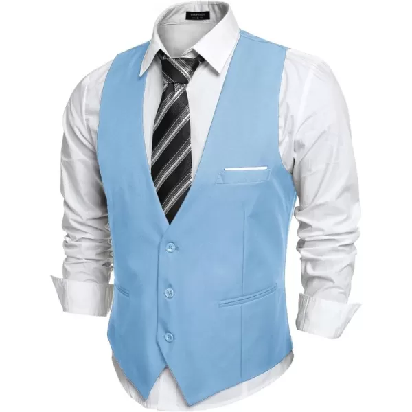 COOFANDY Men's Formal Suit Vest Slim Fit Casual Business Dress Waistcoat Vest