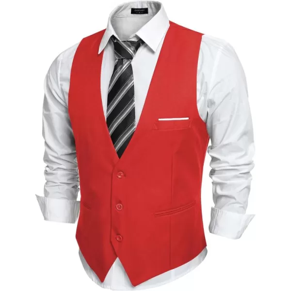 COOFANDY Men's Formal Suit Vest Slim Fit Casual Business Dress Waistcoat Vest