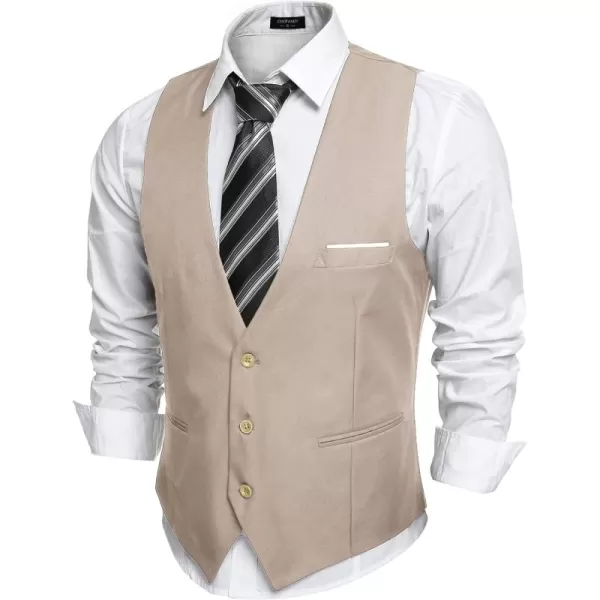 COOFANDY Men's Formal Suit Vest Slim Fit Casual Business Dress Waistcoat Vest
