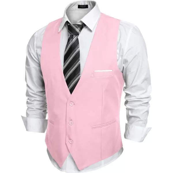 COOFANDY Men's Formal Suit Vest Slim Fit Casual Business Dress Waistcoat Vest