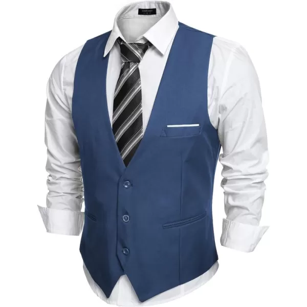 COOFANDY Men's Formal Suit Vest Slim Fit Casual Business Dress Waistcoat Vest