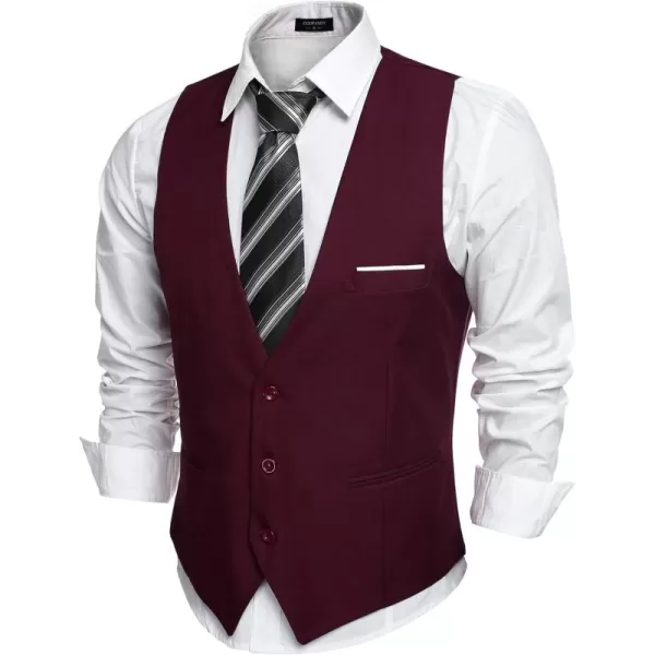 COOFANDY Men's Formal Suit Vest Slim Fit Casual Business Dress Waistcoat Vest