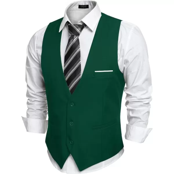 COOFANDY Men's Formal Suit Vest Slim Fit Casual Business Dress Waistcoat Vest
