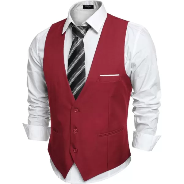 COOFANDY Men's Formal Suit Vest Slim Fit Casual Business Dress Waistcoat Vest