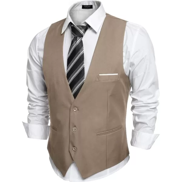 COOFANDY Men's Formal Suit Vest Slim Fit Casual Business Dress Waistcoat Vest