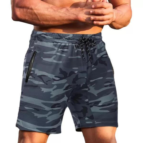 COOFANDY Men's Gym Workout Shorts Athletic Training Shorts Fitted Weightlifting Bodybuilding Shorts with Zipper Pockets