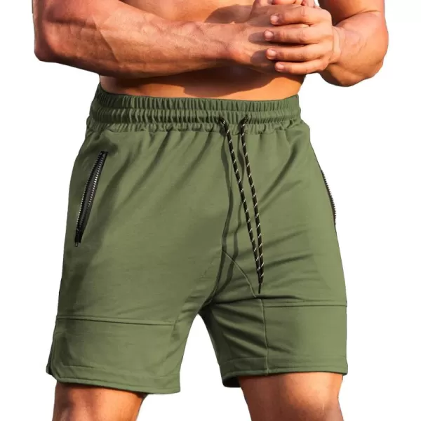 COOFANDY Men's Gym Workout Shorts Athletic Training Shorts Fitted Weightlifting Bodybuilding Shorts with Zipper Pockets