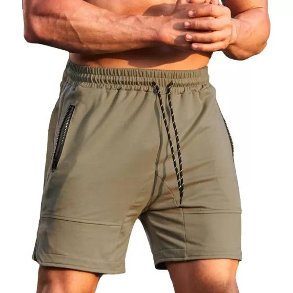 COOFANDY Men's Gym Workout Shorts Athletic Training Shorts Fitted Weightlifting Bodybuilding Shorts with Zipper Pockets