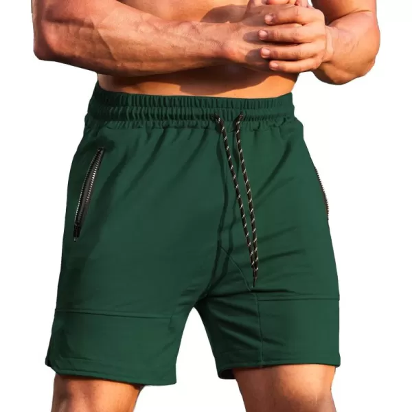 COOFANDY Men's Gym Workout Shorts Athletic Training Shorts Fitted Weightlifting Bodybuilding Shorts with Zipper Pockets