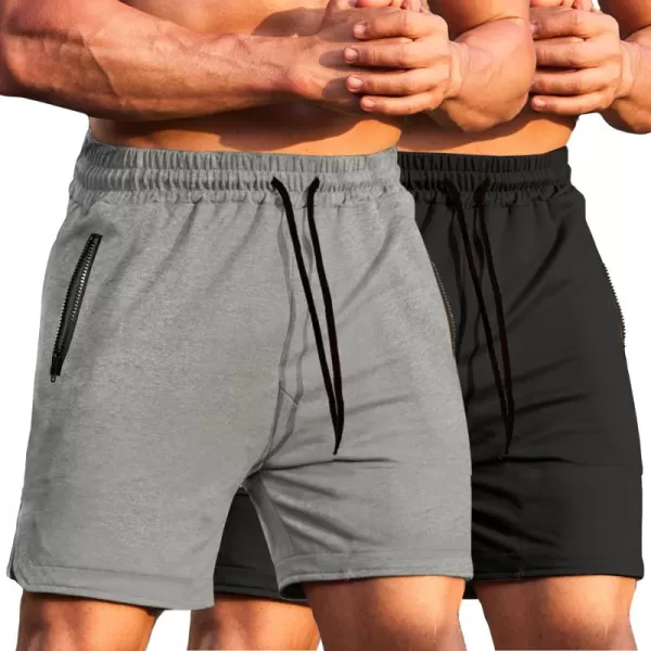 COOFANDY Men's Gym Workout Shorts Athletic Training Shorts Fitted Weightlifting Bodybuilding Shorts with Zipper Pockets