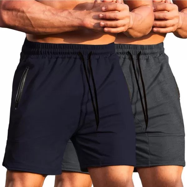 COOFANDY Men's Gym Workout Shorts Athletic Training Shorts Fitted Weightlifting Bodybuilding Shorts with Zipper Pockets